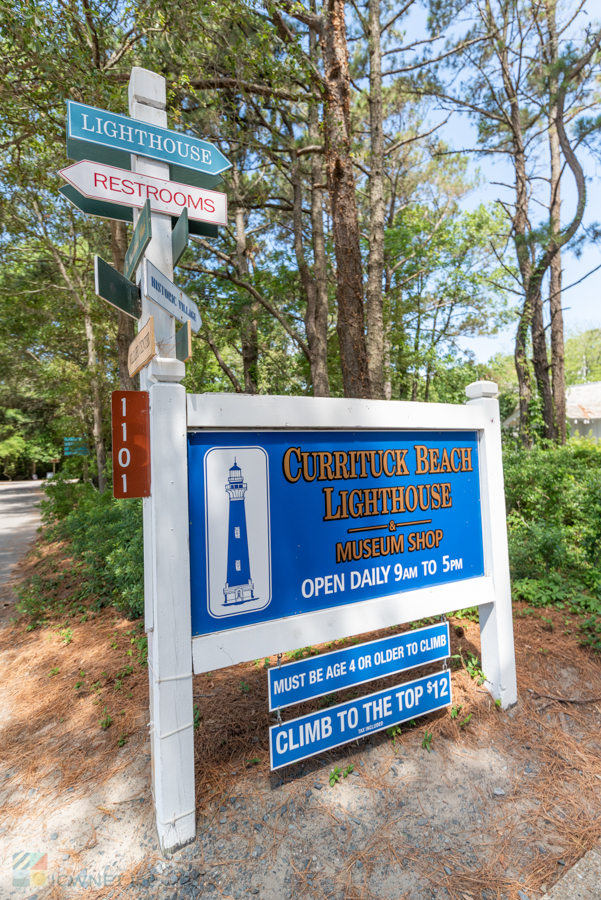 Currituck Beach Lighthouse sign