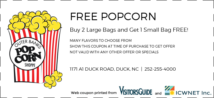 FREE POPCORN Buy 2 Large Bags and Get 1 Small Bag FREE!