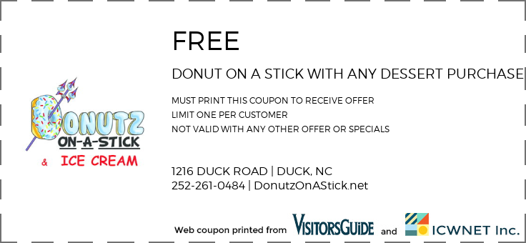 FREE DONUT ON A STICK WITH ANY DESSERT PURCHASE