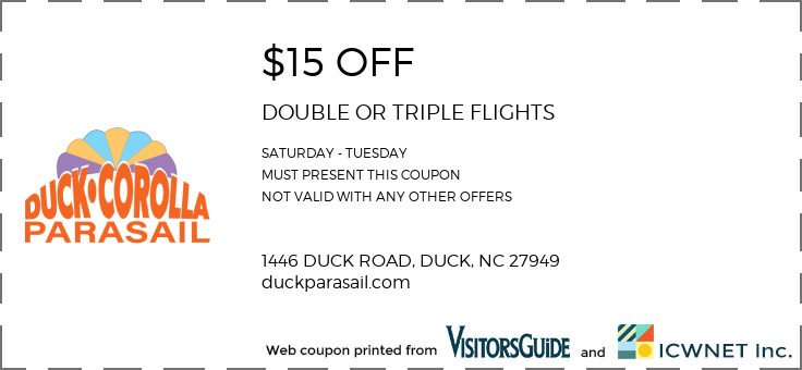 $15 OFF DOUBLE OR TRIPLE FLIGHTS