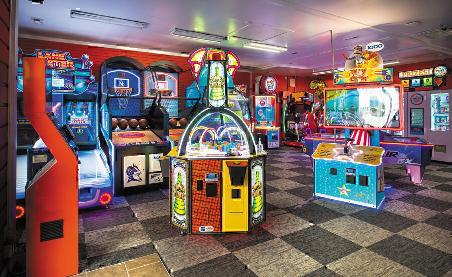 The arcade at Pirates Island at Corolla Light Town Center